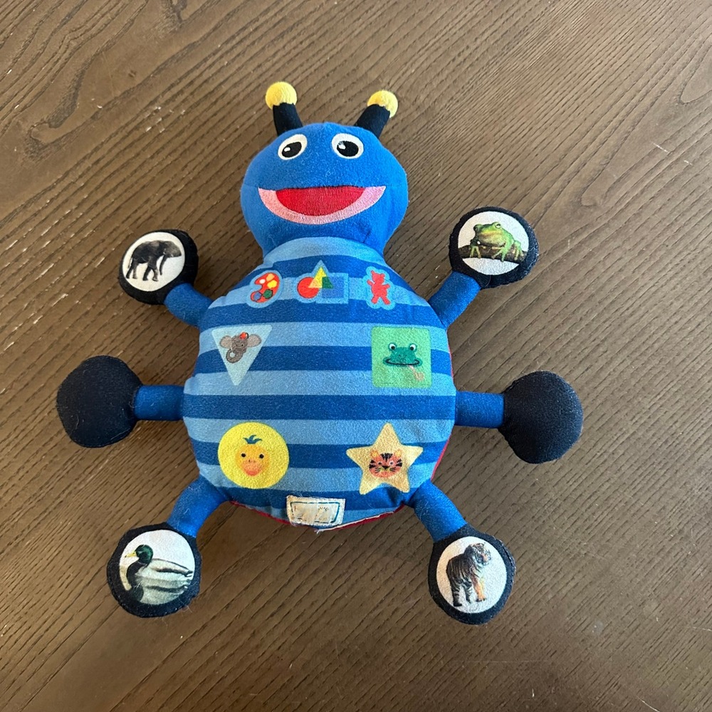 Baby Einstein Musical Discovery Ladybug Plush Blue Red Interactive Sensory Toy